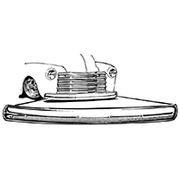 47-55 1st Series Truck Front Bumper, Chrome