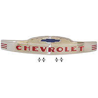 47-53 Chevrolet Hood Emblem, Polished Stainless Steel