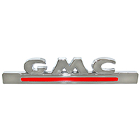 47-54 GMC Hood Side Emblems, Deluxe Chrome