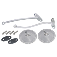 47-55 1st Series Exterior Mirror Kit, Chrome Smooth Back 5