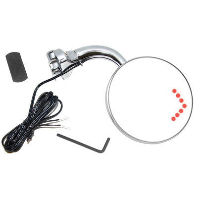 Exterior Peep Mirror, L.E.D. Arrow 4