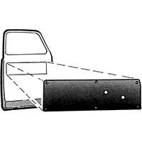 47-55 1st Series Interior Door Panels, Black, Pair