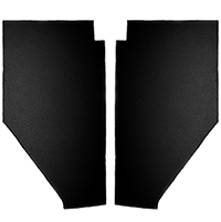47-55 1st Series Kick Panel Covers, Black Cardboard