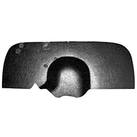 47-55 1st Series Firewall Pad, Black ABS Plastic w/ Holes w/o Clips