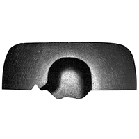 47-55 1st Series Firewall Pad, Black ABS Plastic w/o Holes w/o Clips