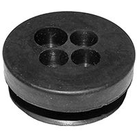 47-59 Choke & Throttle Cable through Firewall Grommet, 4 Holes, fits 1