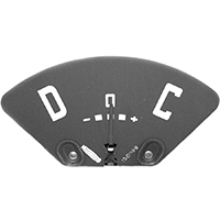 47-48 Chevrolet Ammeter Gauge, Red Needle