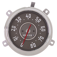 47-48 Chevrolet Speedometer Cluster, with Red Needle, 0-80 mph