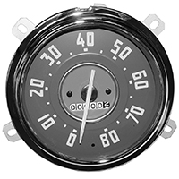49-51 Chevrolet Speedometer Cluster, with White Needle 0-80 mph