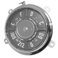 47-48 Chevrolet Dash Gauge Cluster, 12 Volt, 8 Cyl., 0-60 lbs. Oil, 100-212 Degree.