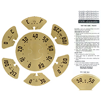 47-53 GMC Dash Gauge Refacing Kit, 80 mph
