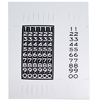 Odometer Decal, White Numbers