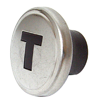 47-53  Throttle Knob, Maroon & Polished Stainless Steel Knob