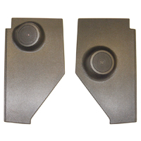 47-53 Kick Panels w/ Speakers, Black ABS Plastic, 100 Watt