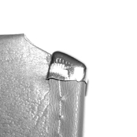 47-59 Interior Sun Visor End Clips, Polished Stainless Steel