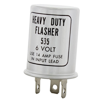 47-55 1st Series Turn Signal Flasher, 6 Volt, 3 Terminal