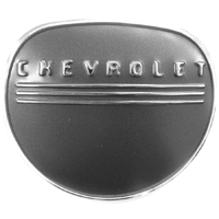 47-53 Stock Horn Cap, Chrome w/ Painted Details