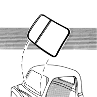 47-53 Windshield Rubber Seal, Standard
