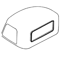 47-55 1st Series Rear Window Rubber Seal, Standard