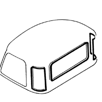 47-55 1st Series Rear Window Rubber Seal, Deluxe Cab