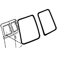 47-59 Suburban/Panel Truck Rear Door Window Seals