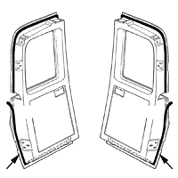 47-55 1st Series Suburban/Panel Rear Cargo Door Seals