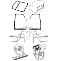 47-50 Cab Weatherstrip Kit, Standard