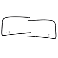 47-53 Chevrolet / GMC Truck Interior Windshield Garnish Moldings with Clips, Black, LH & RH Pair