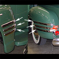 47-55 1st Series Chevrolet/GMC Truck Fender Molding Set, Polished Stainless Steel, 12 Pieces