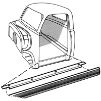 47-49 Lower Cab Windlace, Black Rubber