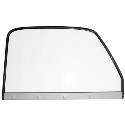 47-50 Side Window Assembly w/ Black Frame, Clear Glass, LH