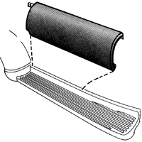 47-53 Running Board Splash Apron, RH Shortbed