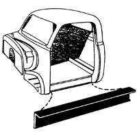 47-55 1st Series Panel Truck Running Board to Body Seals