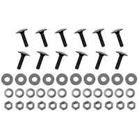 47-55 1st Series Running Board unstallation Hardware, Shortbed Black