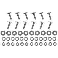 47-55 1st Series Running Board Installation Hardware Kit, Shortbed, Stainless Steel