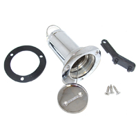 47-59 Flush Mount Fuel Filler, Chromed Brass