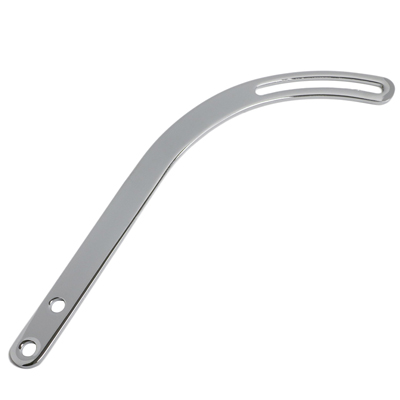 S/B Alternator Conversion Bracket, <STRONG>Chrome</STRONG>, Upper, Straight Arm with Short Water pump