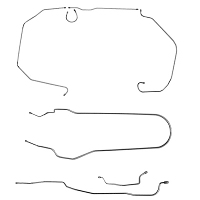 47-49 1/2 Ton 2wd w/ Manual Complete Brake Line Set, Original Material, Shortbed, 7 Pcs.