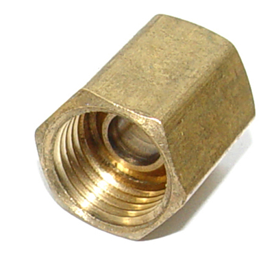 Brass Union Fitting, 1/2-20 Female Thread Both Sides, 5/16