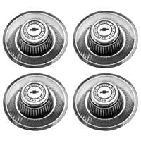 47-59 Rally Wheel Hub Caps, Chrome Derby Style 