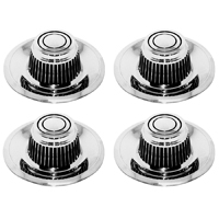 47-59 Rally Wheel Hub Caps, Chrome Plastic Derby Style 