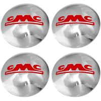 47-54 GMC 1/2 Ton Stock Hub Cap Set, Polished Stainless w/ 