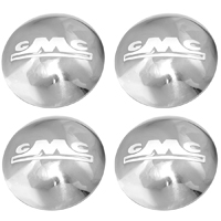 47-54 1/2 Ton Hub Cap Set, Polished Stainless Steel, 