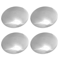 47-59 1/2 Ton Stock Hub Cap Set, Smooth Polished Stainless Steel, Set of 4