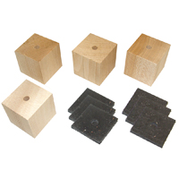 47-53 Stepside Bed Wood Blocks and Pads, Shortbed