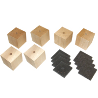 47-53 Stepside Bed Wood Blocks and Pads, Longbed