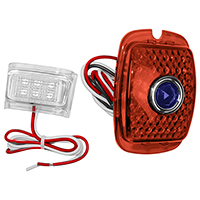 40-53  LH LED TAIL LIGHT LENS, W/ BLUE DOT