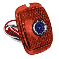 40-53 Tail Light Lens w/ Blue Dot, L.E.D. 12 Volt, RH