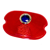 47-56 Suburban/Panel Tail Light Lens, Glass w/ Blue Dot