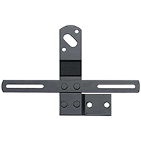 47-53 Tail Light Bracket w/ License Plate Bracket, Black LH